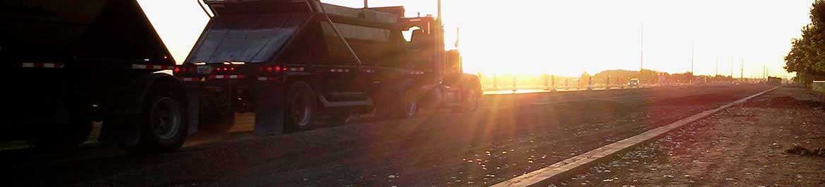 Truck & Trailer On Road Truck & Trailer On Road